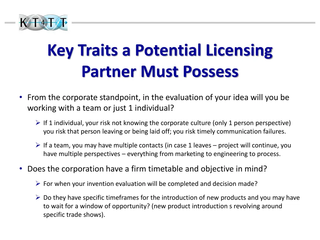 key traits a potential licensing partner must 2