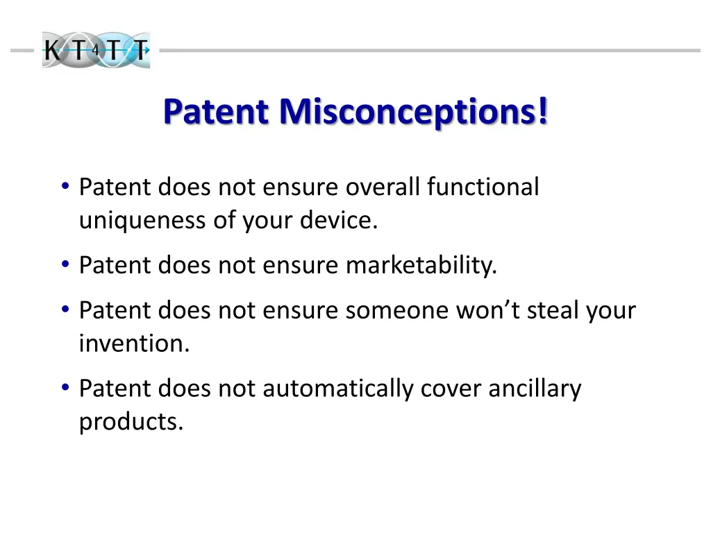 patent misconceptions