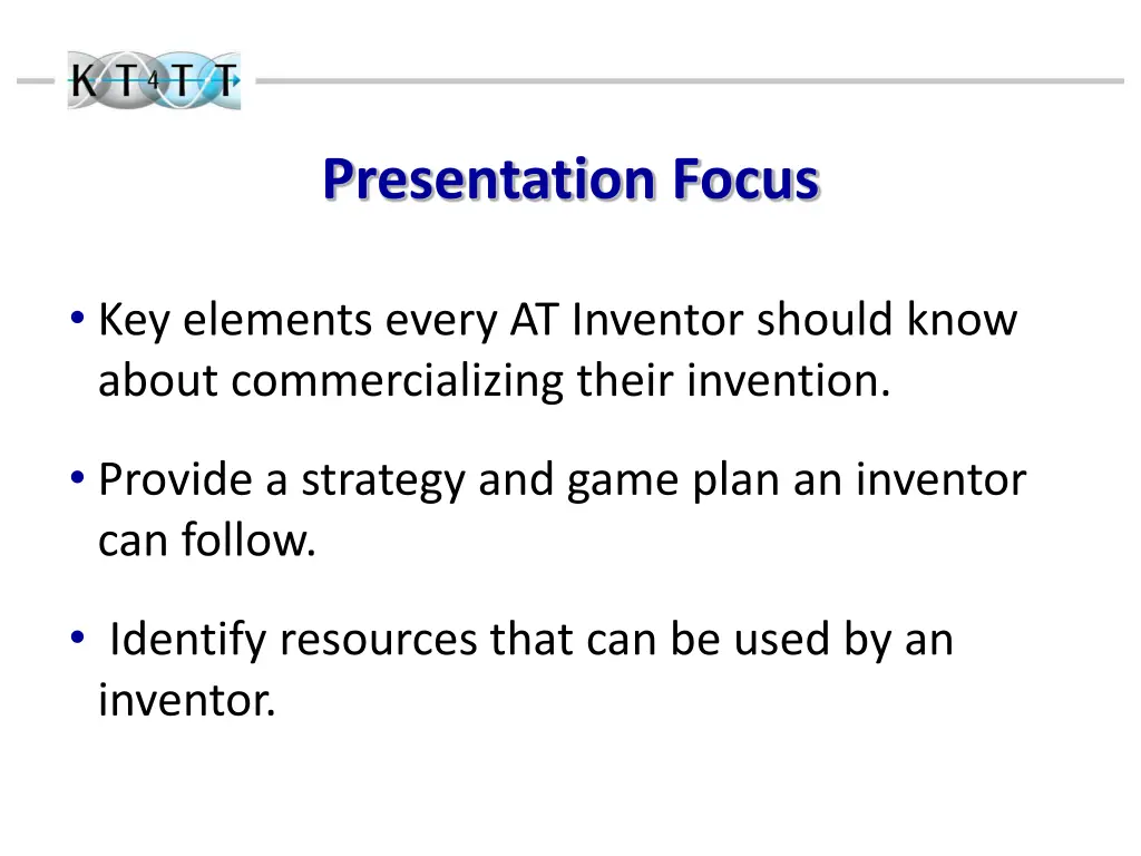 presentation focus