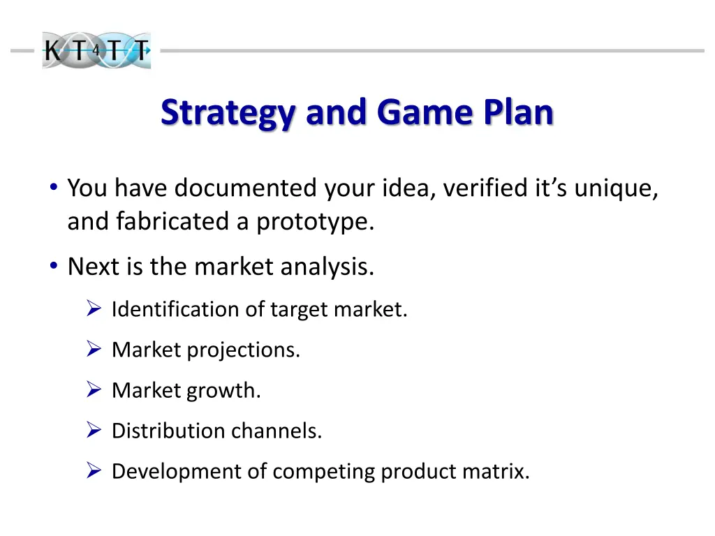 strategy and game plan 1