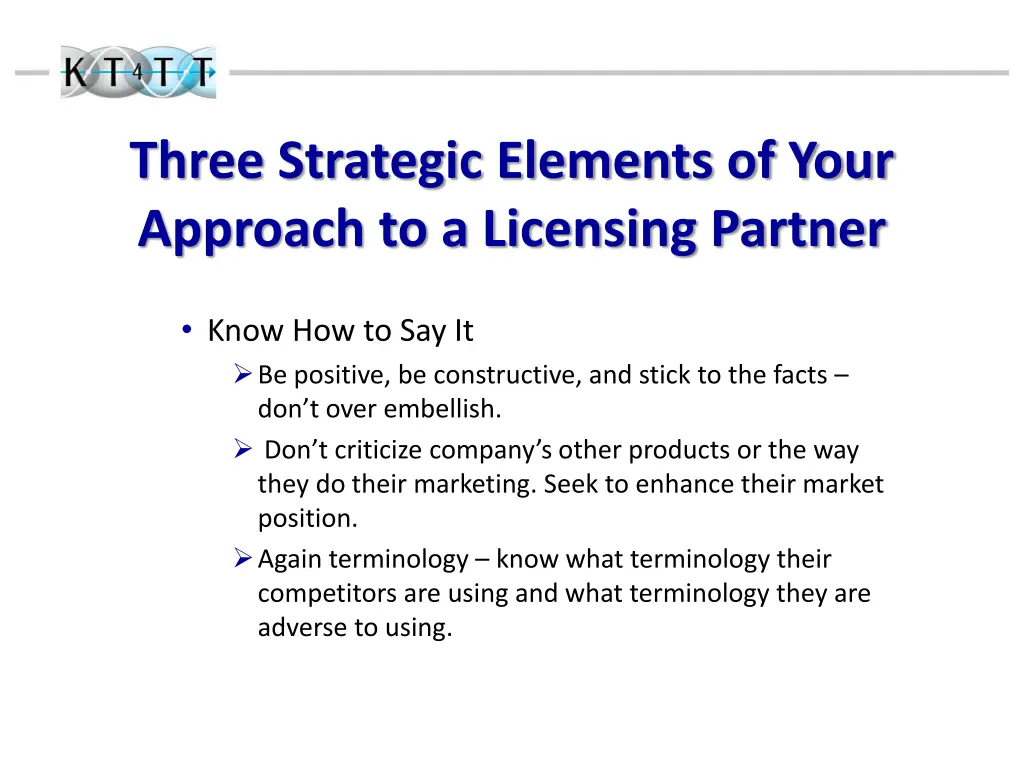 three strategic elements of your approach 1