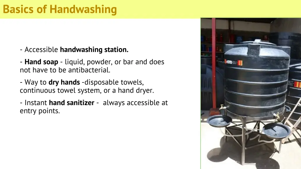 basics of handwashing