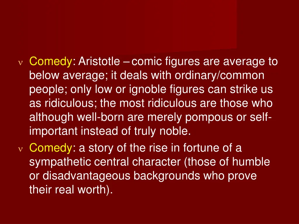 comedy aristotle comic figures are average