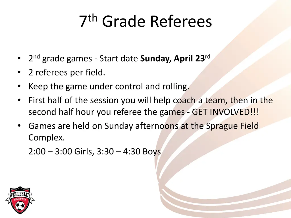 7 th grade referees