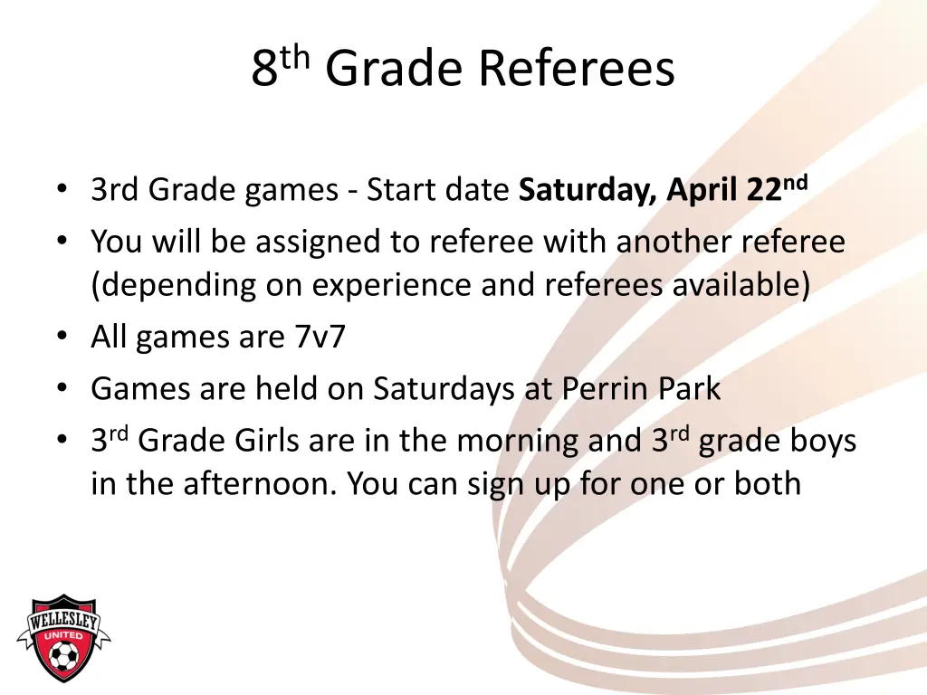 8 th grade referees