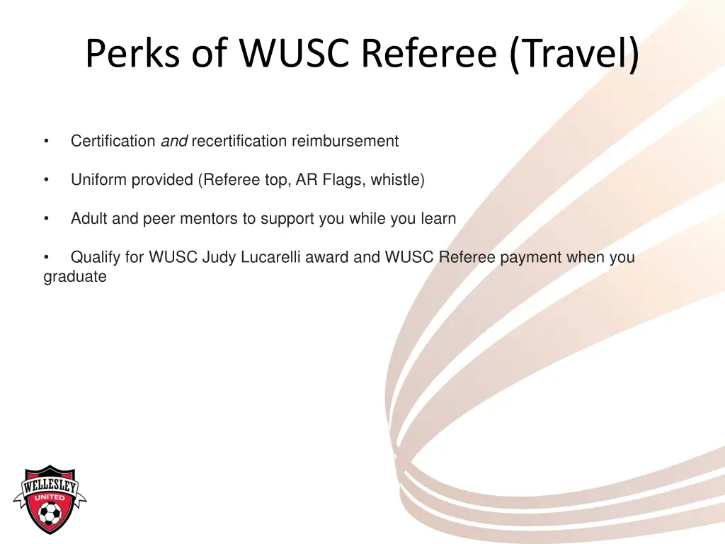 perks of wusc referee travel