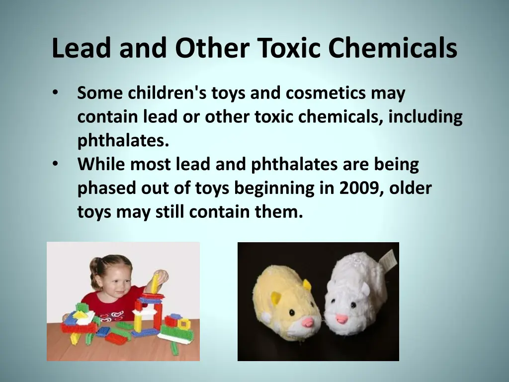 lead and other toxic chemicals