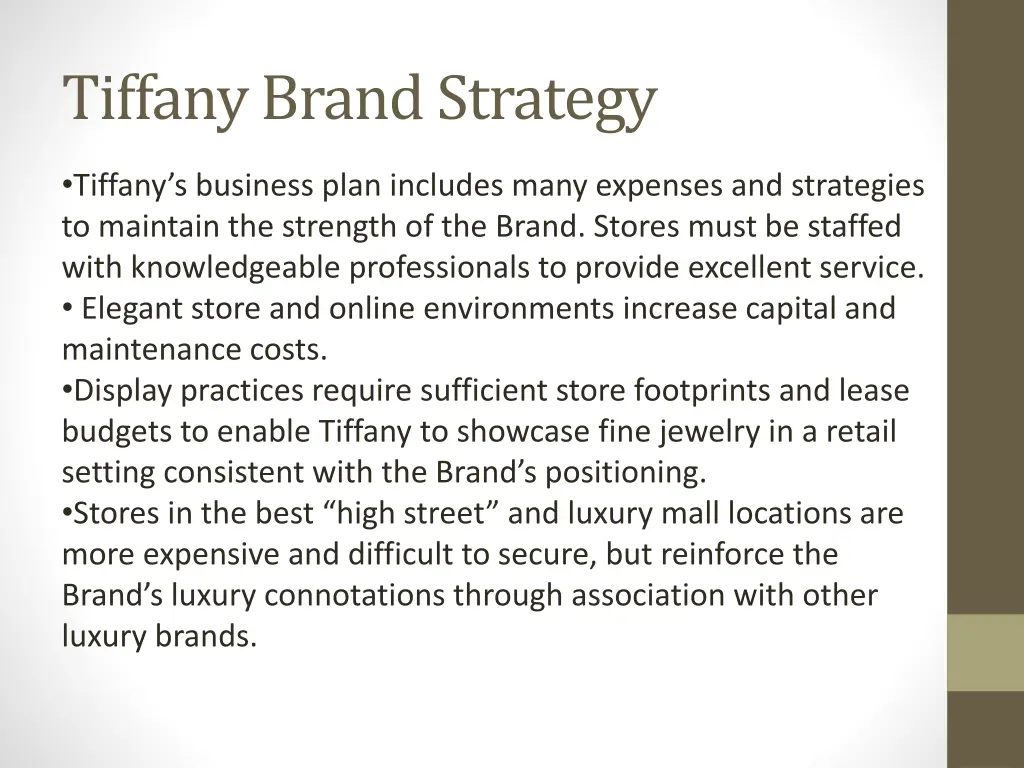 tiffany brand strategy