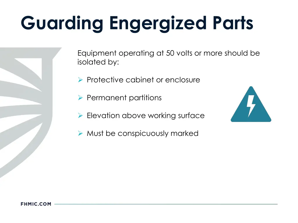 guarding engergized parts