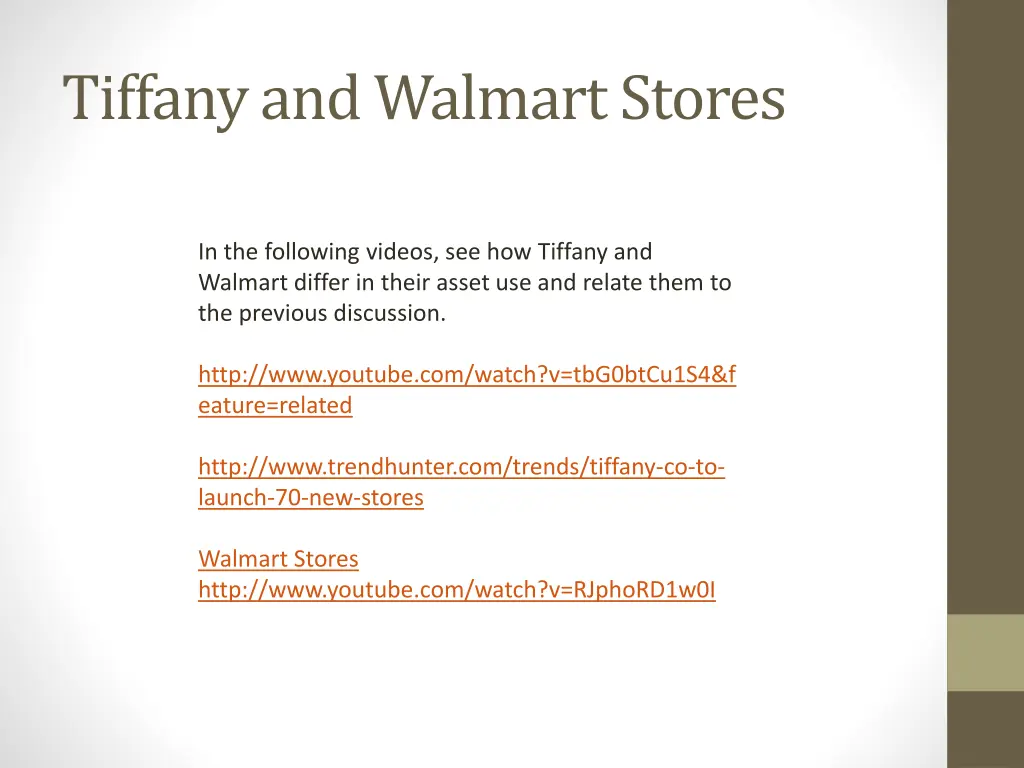 tiffany and walmart stores