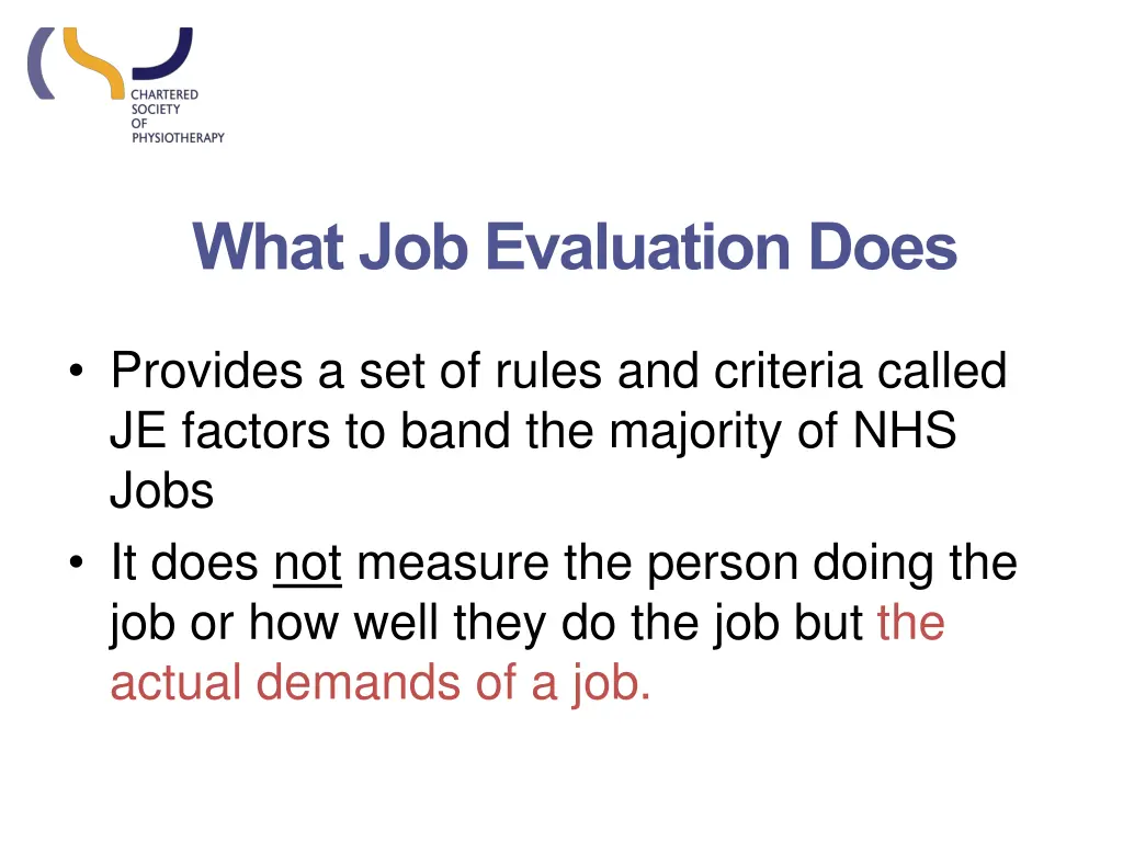 what job evaluation does