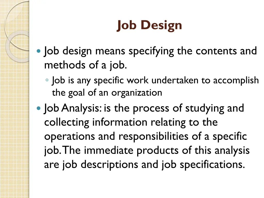 job design