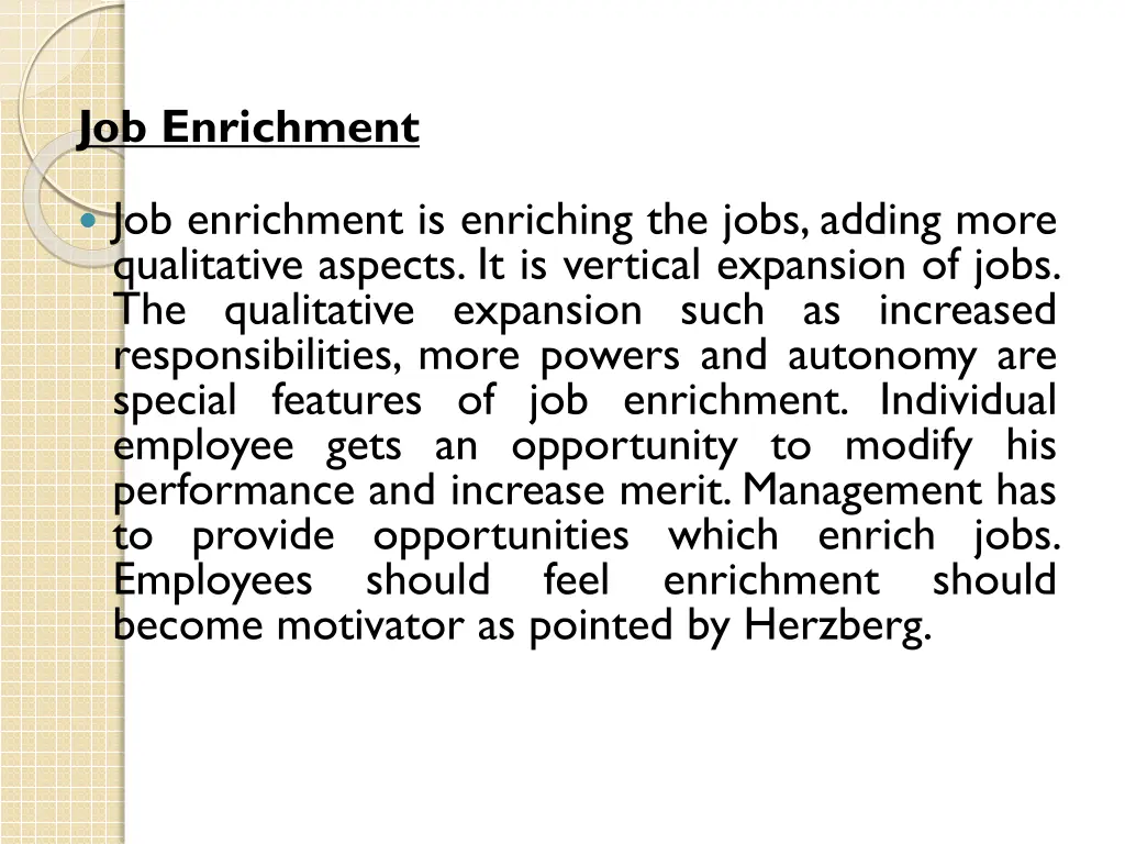 job enrichment