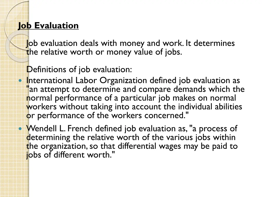 job evaluation