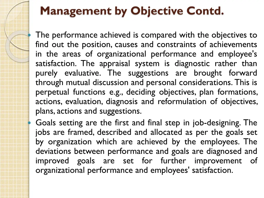 management by objective contd 1