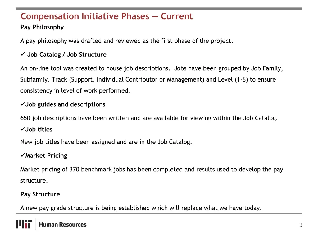 compensation initiative phases current