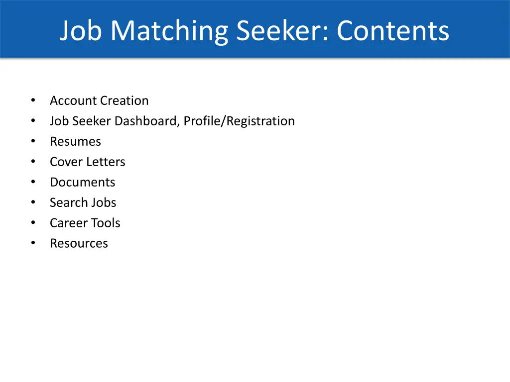 job matching seeker contents