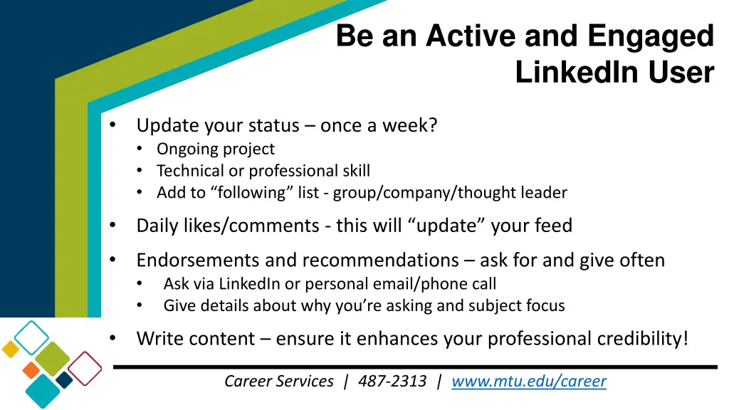 be an active and engaged linkedin user 1