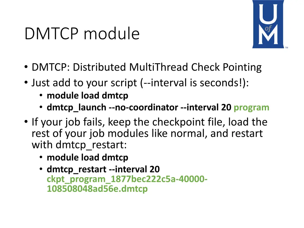 dmtcp module