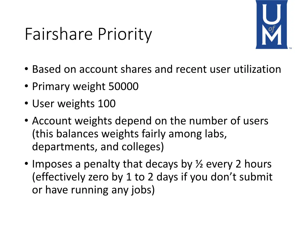 fairshare priority