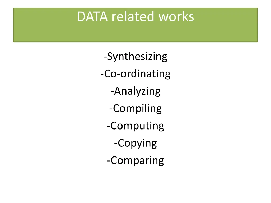 data related works