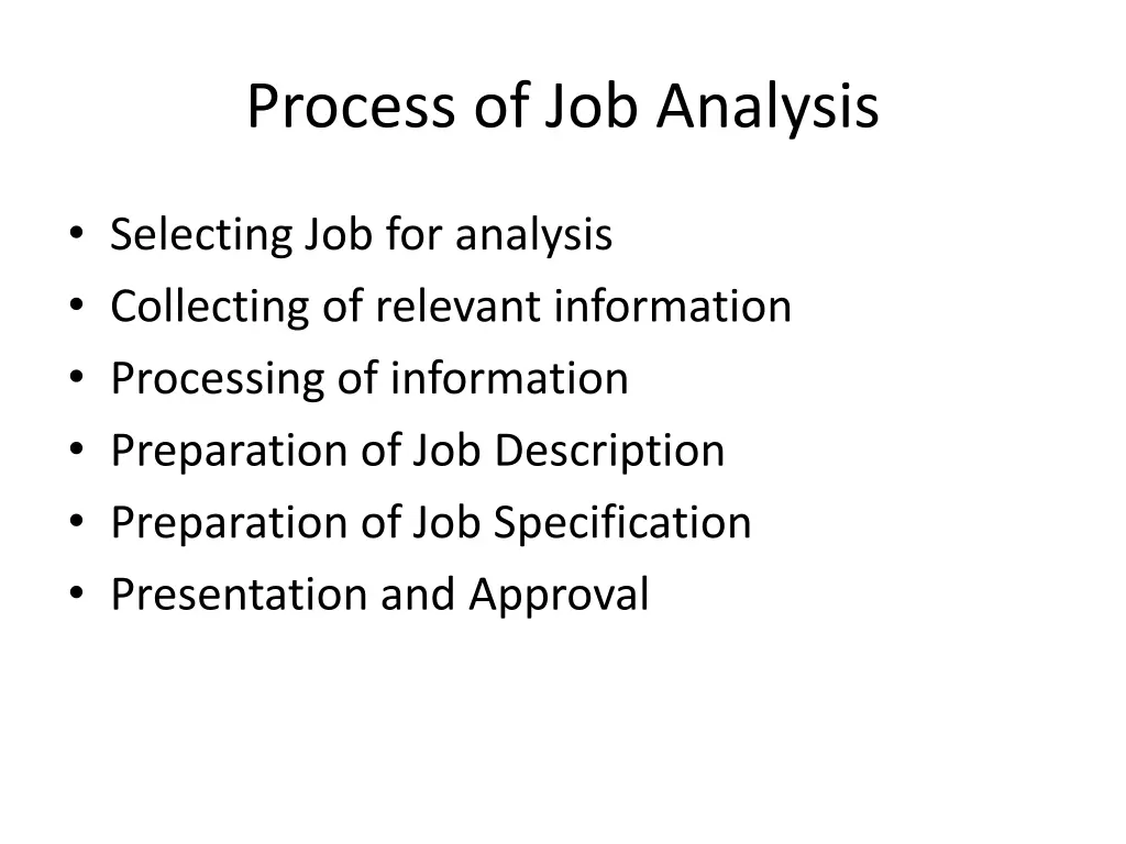 process of job analysis 1