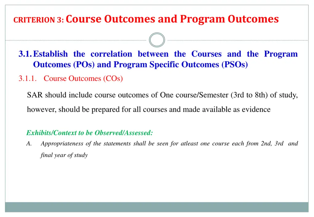 criterion 3 course outcomes and program outcomes