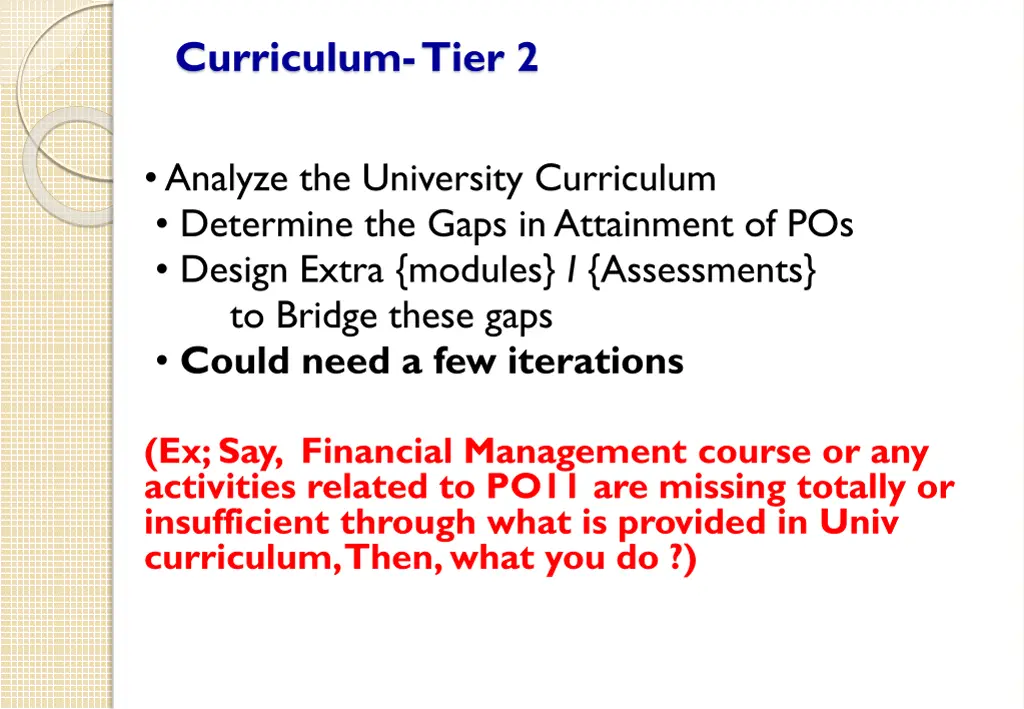 curriculum tier 2