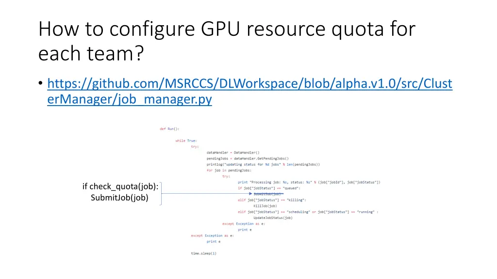 how to configure gpu resource quota for each team