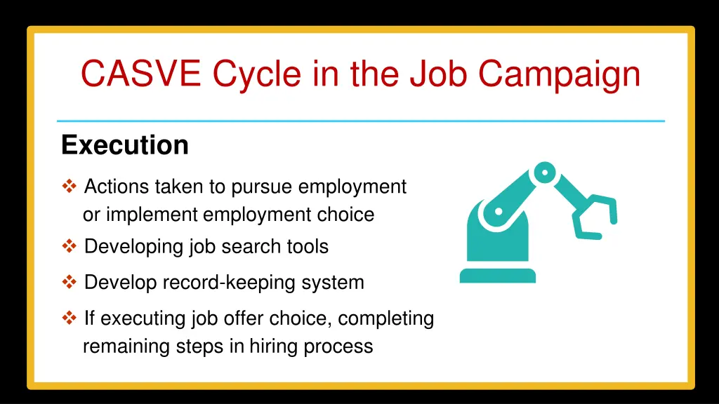 casve cycle in the job campaign 4