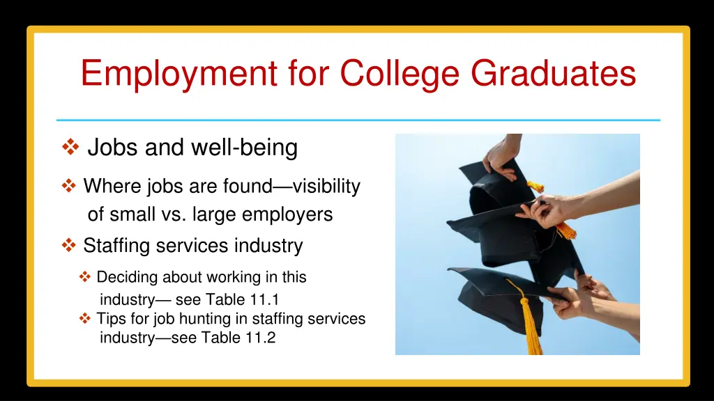 employment for college graduates