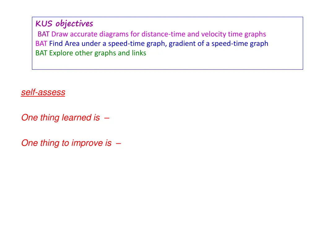 kus objectives bat draw accurate diagrams 1