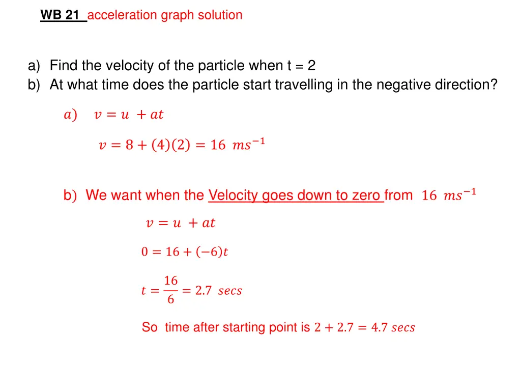 wb 21 acceleration graph solution