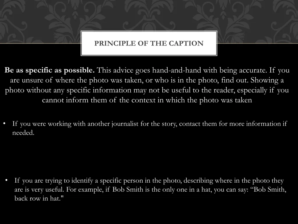 principle of the caption 7