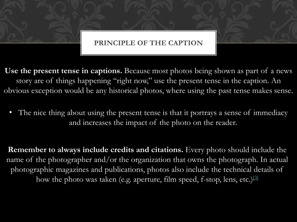 principle of the caption 8