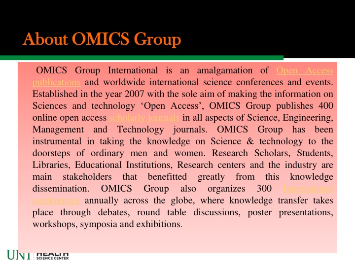 about omics group about omics group