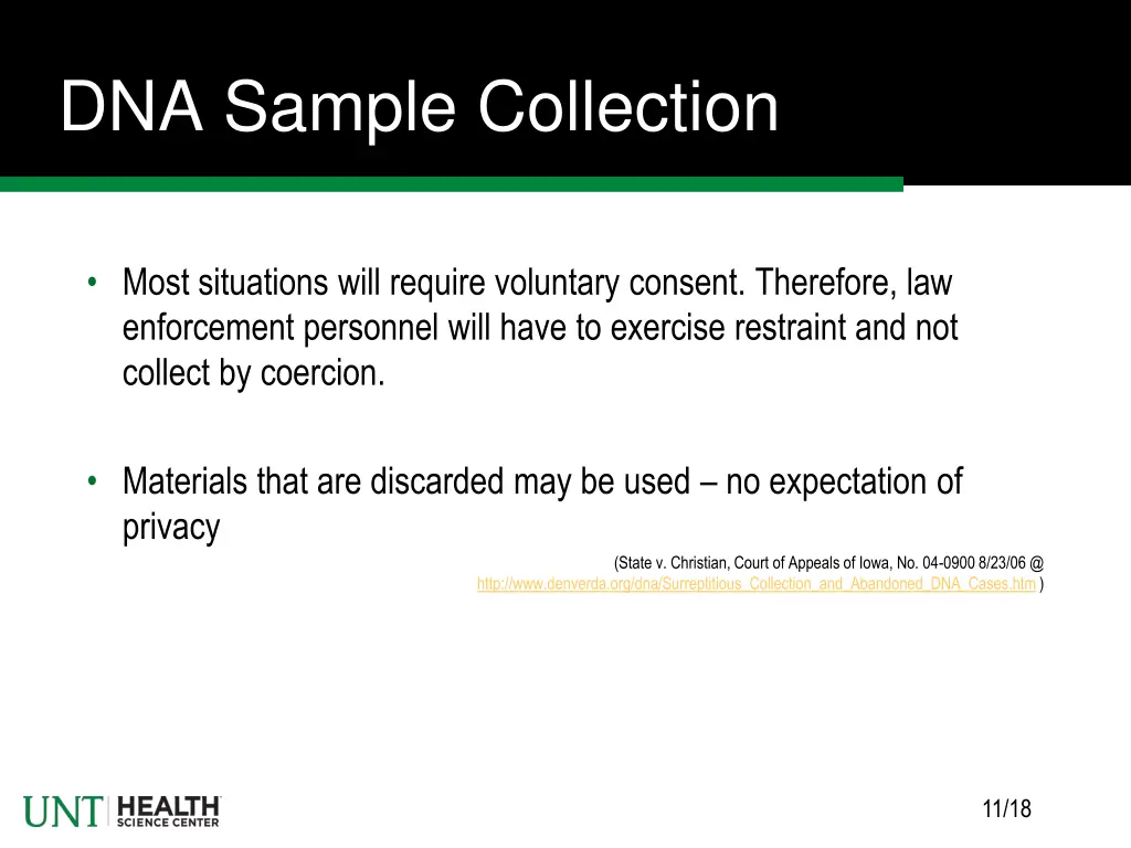 dna sample collection