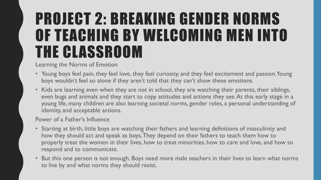 project 2 breaking gender norms of teaching 1