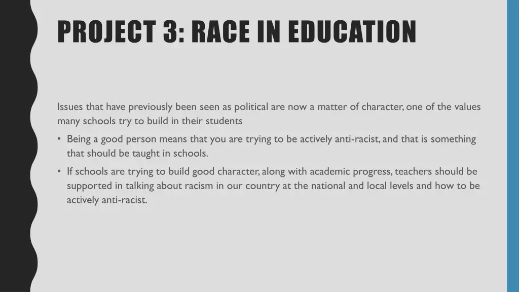 project 3 race in education 2