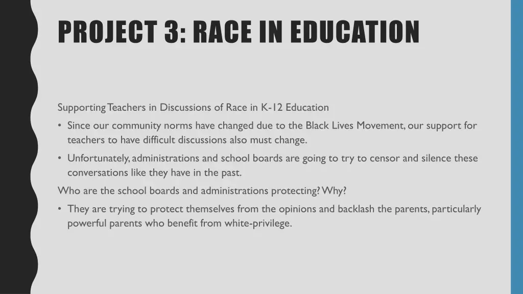 project 3 race in education 3