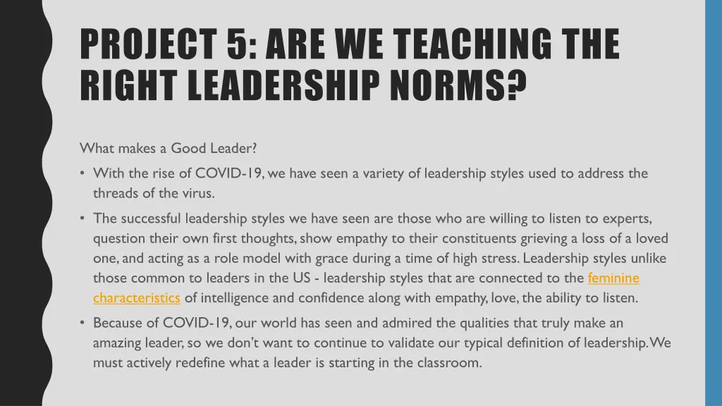 project 5 are we teaching the right leadership 1