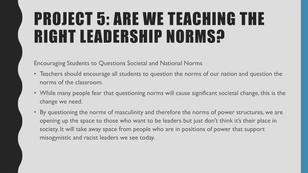 project 5 are we teaching the right leadership 4