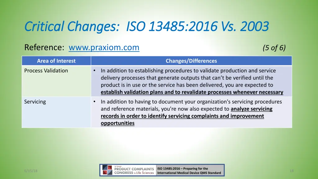 critical changes iso 13485 2016 vs 2003 critical 4