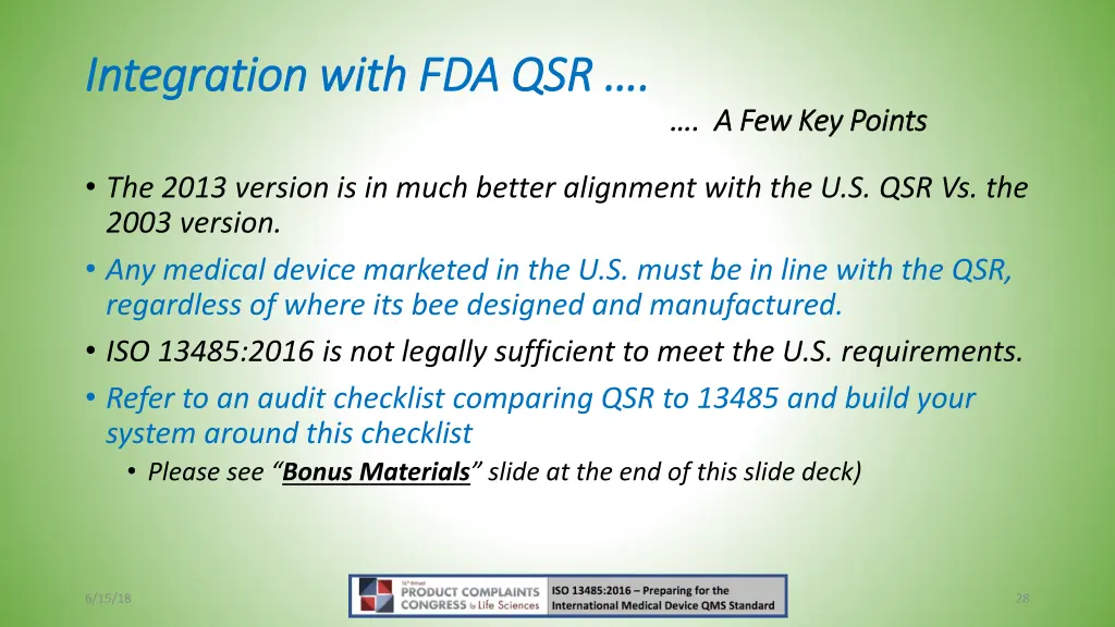 integration with fda qsr integration with fda qsr