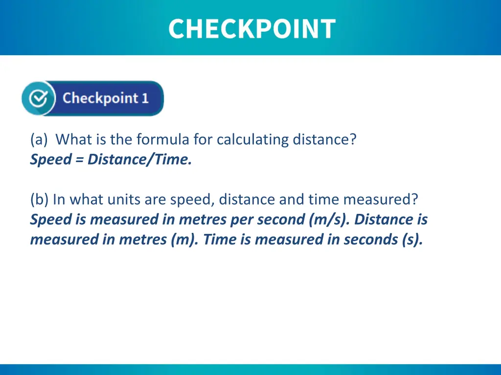 a what is the formula for calculating distance