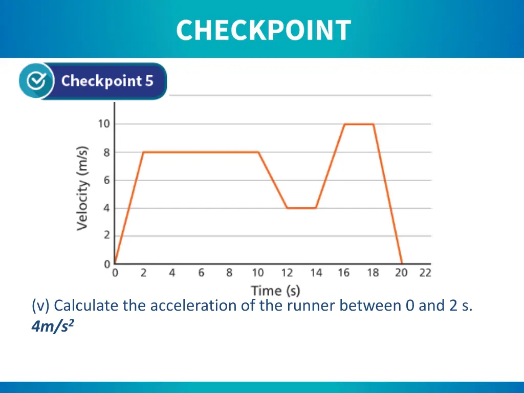 v calculate the acceleration of the runner