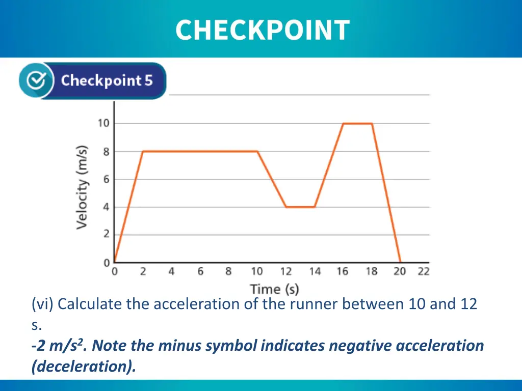 vi calculate the acceleration of the runner