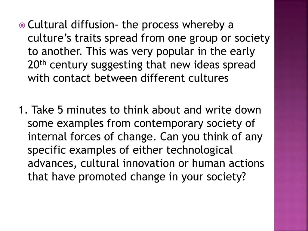 cultural diffusion the process whereby a culture