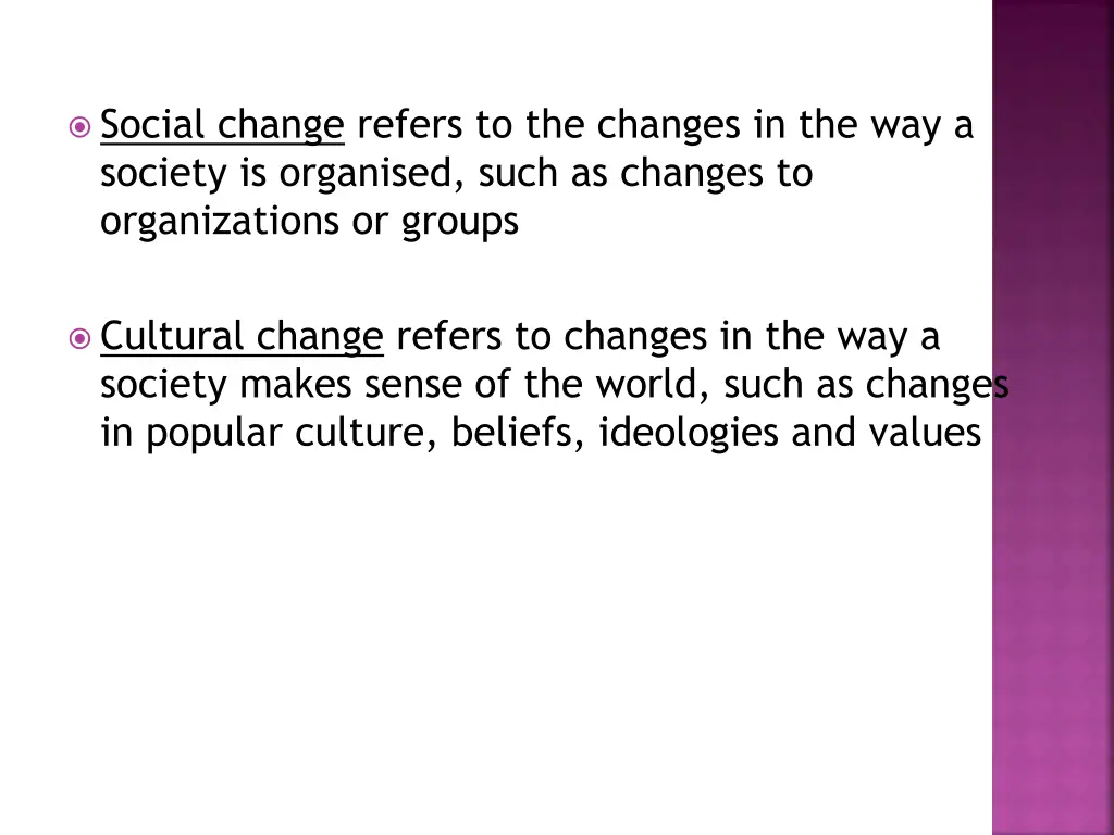 social change refers to the changes