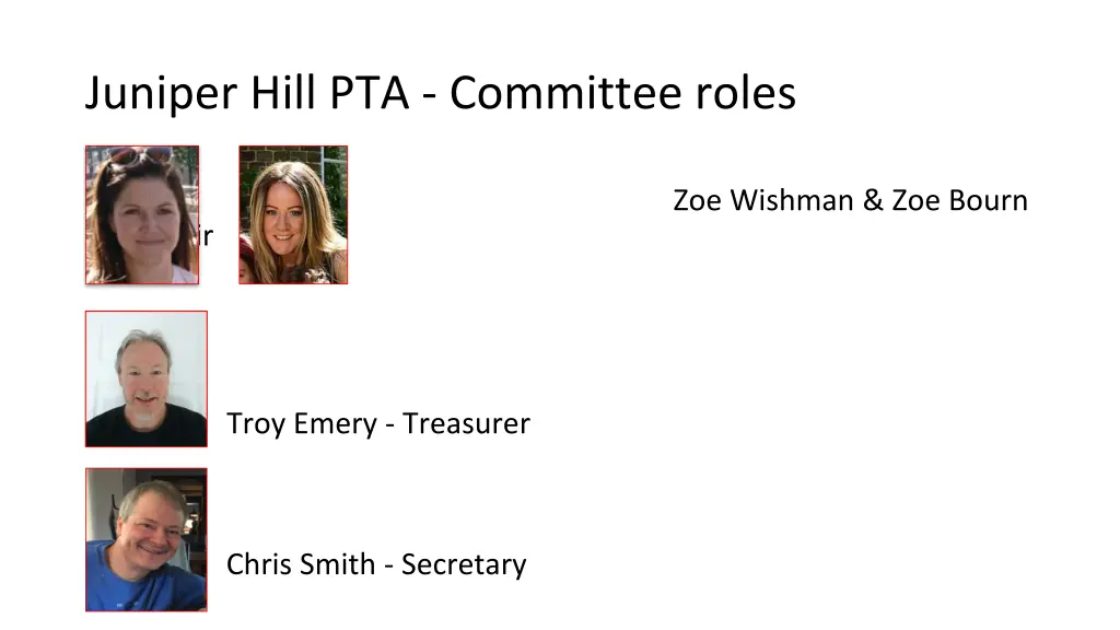 juniper hill pta committee roles